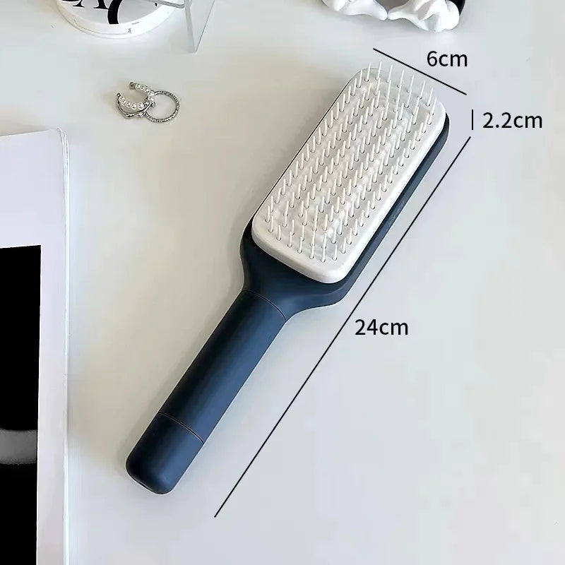 4-in-1 Self-Cleaning Hair Brush