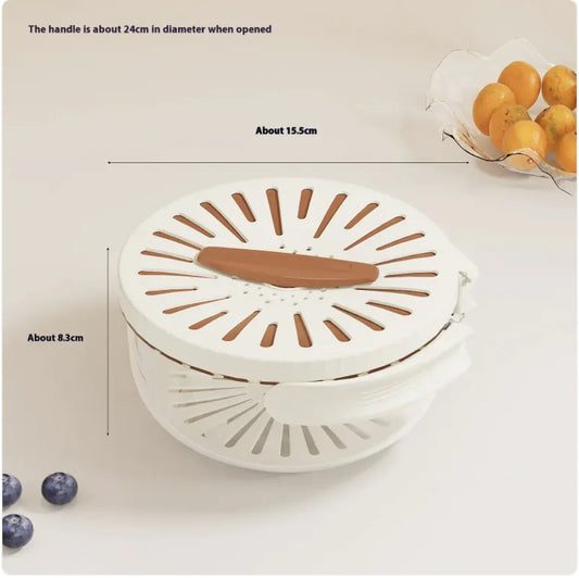 Easy-Drain Fruit Basket – Foldable and Portable Colander