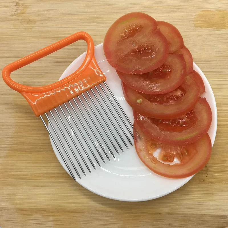 Stainless Steel Onion Needle & Tomato Cutter