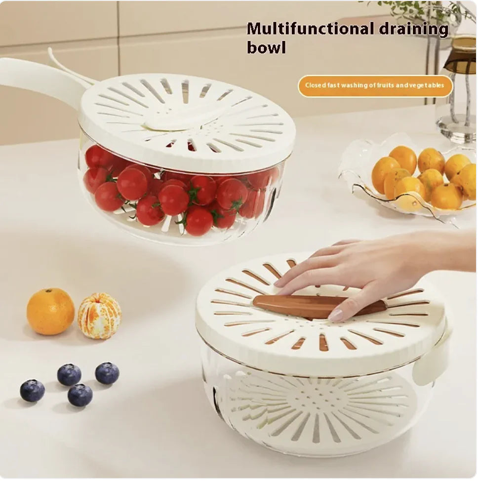 Easy-Drain Fruit Basket – Foldable and Portable Colander